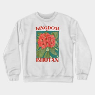 Kingdom of Bhutan Floral Crewneck Sweatshirt